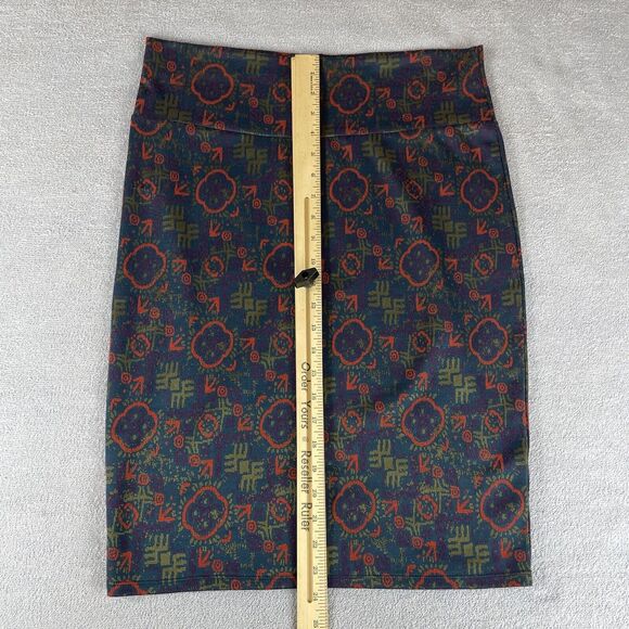 LuLaRoe Cassie Midi Skirt Women's Size Large Multi Color Stretch Pencil Skirt - Picture 8 of 9